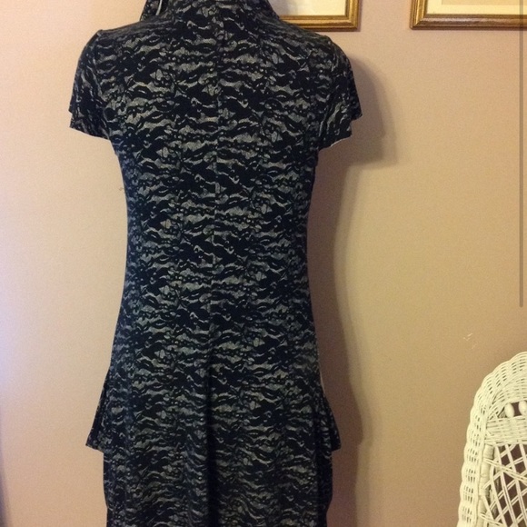 Kensie lace effect turtleneck or zipper midi dress - Picture 3 of 6